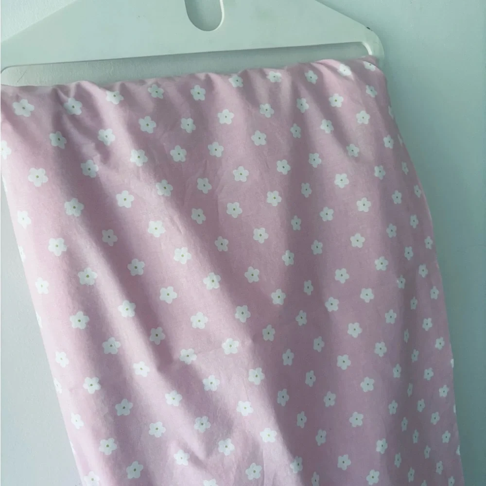 NWOT Pottery Barn Kids duvet pink floral dot cotton duvet cover Twin